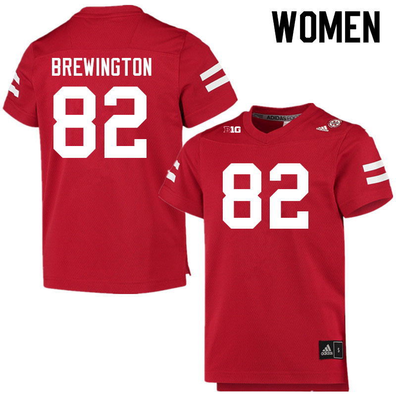 Women #82 Chancellor Brewington Nebraska Cornhuskers College Football Jerseys Sale-Scarlet